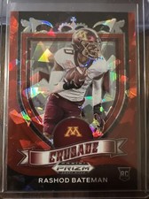 Rashod Bateman 2021 Panini Prizm Draft Picks Crusade Red Ice RC #166 Minnesota