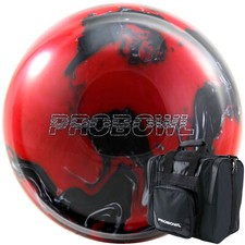 Pro Bowl Set Bowlingkugel Tasche für Ball und Bowlingschuhe rot schwarz silber