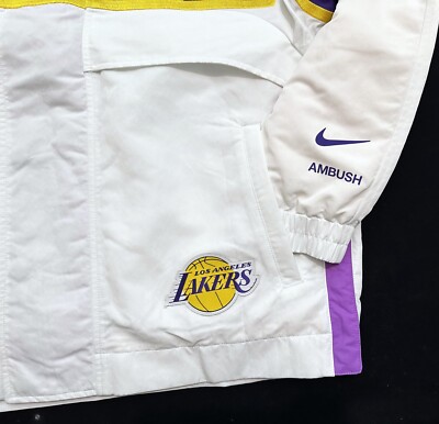 ★NIKE×AMBUSH NBAコレクション レイカーズジャケット 2XL Nike x Ambush NBA Collection Lakers Jacket White/Purple/Gold