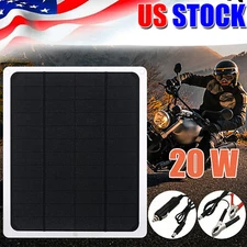 Solar Panel Kit 12V 10W Trickle Charge Battery Charger Maintainer Marine RV Car