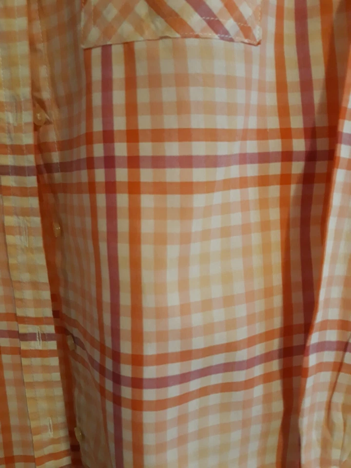 Camisa Mujer MERONA Talla XS/TP Manga Larga Rosa Cuadros 100% Algodón con 2 Bolsillos Foto 4 de 4