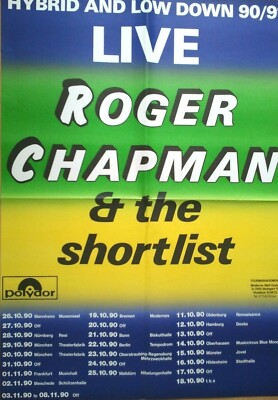 ROGER CHAPMAN  1990  TOUR +orig. Concert Poster + Plakat + A1 F/N 505