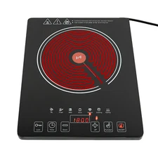 1800W Electric Cooktop Burner Cooktop Stove Top Built In Countertop LED Touch
