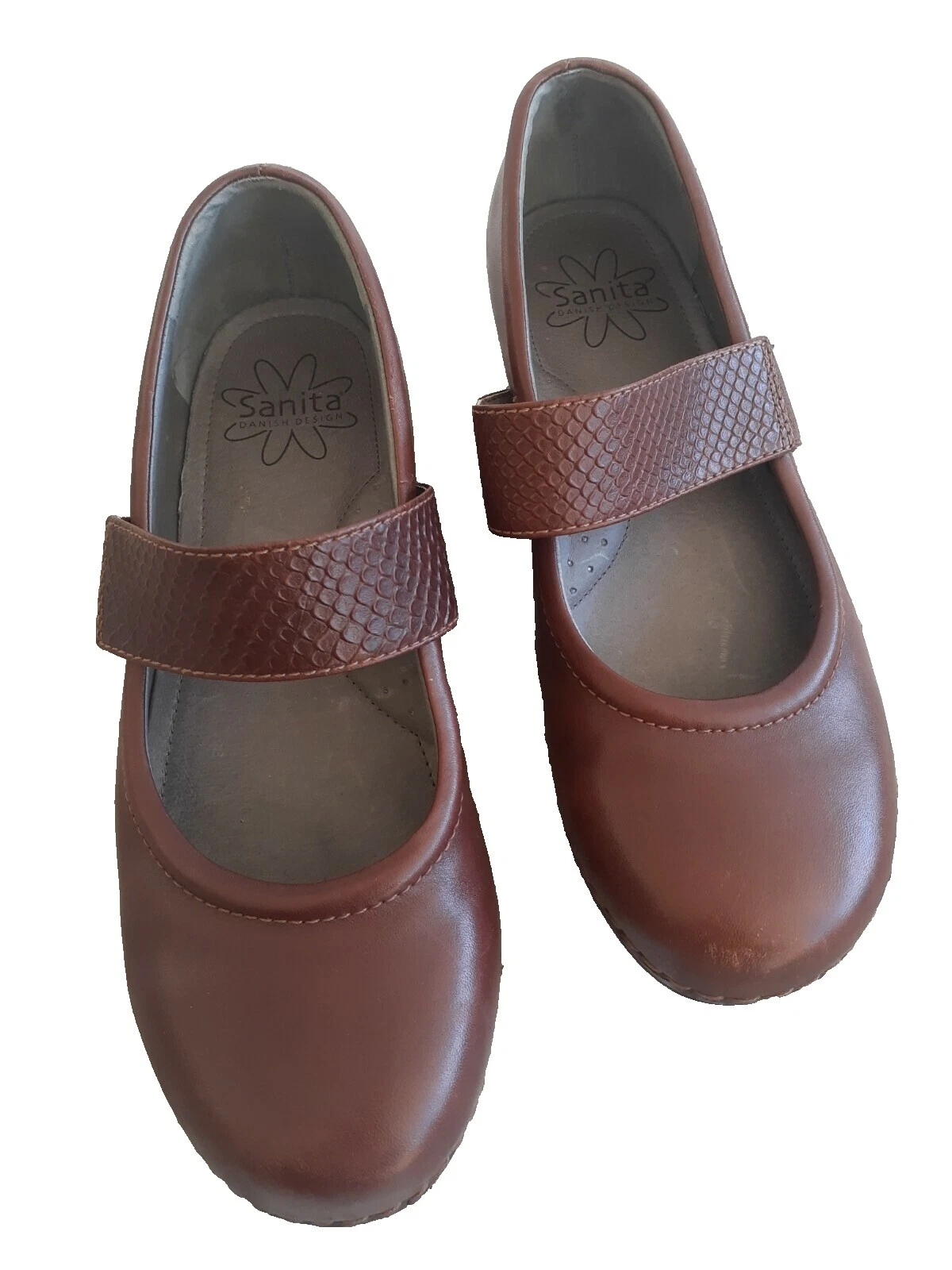 Sanita Leather Upper Slippers for Women