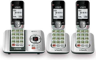 VTech DECT 6.0 Cordless Phone Answering System Caller ID Call Waiting 3 Handsets
