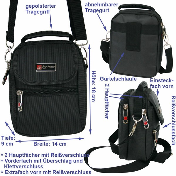 Herren Schultertasche Kleine UmhäNgetasche Handtasche HüFttasche GüRteltasche-image