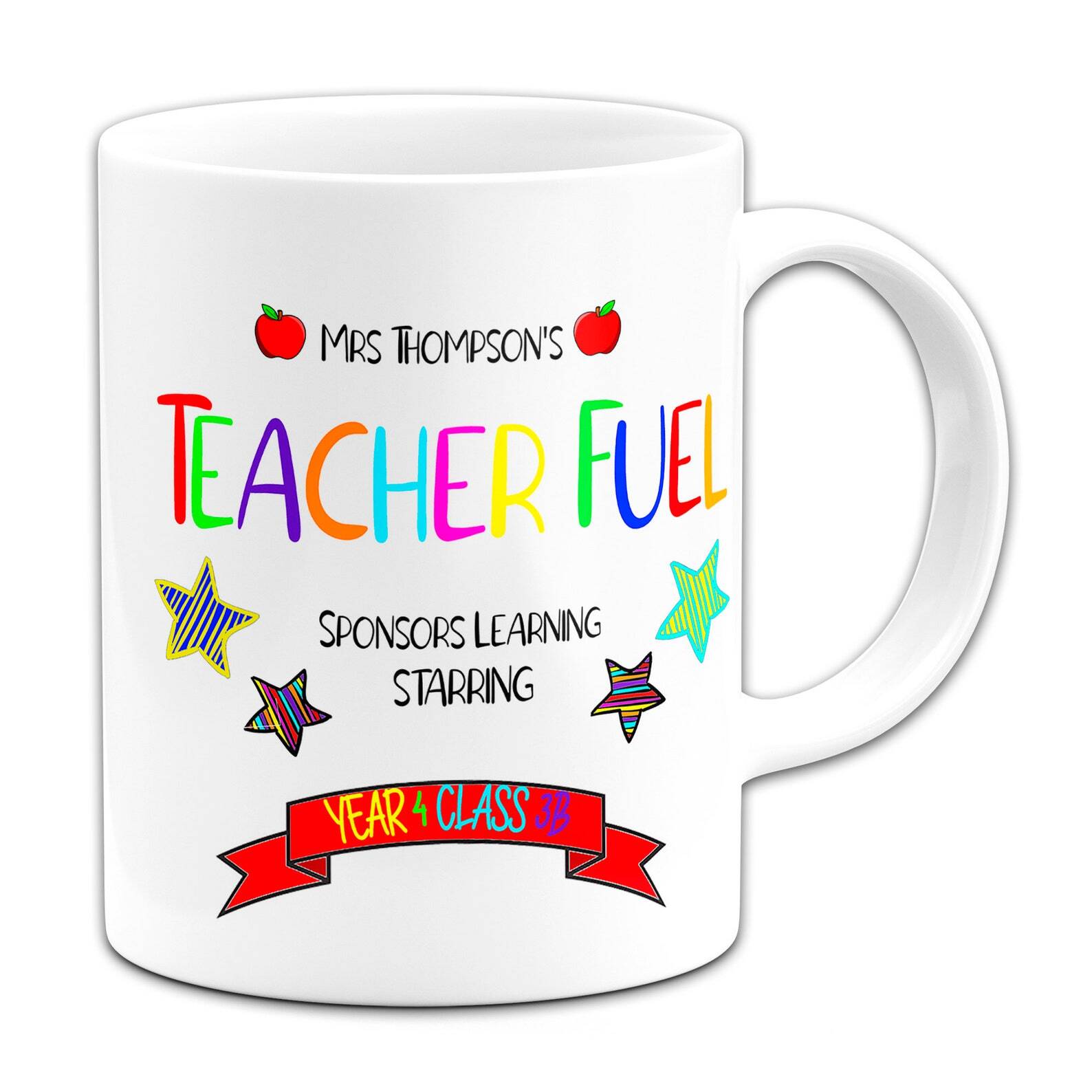Personalised Unisex Teacher Novelty Gift Mug