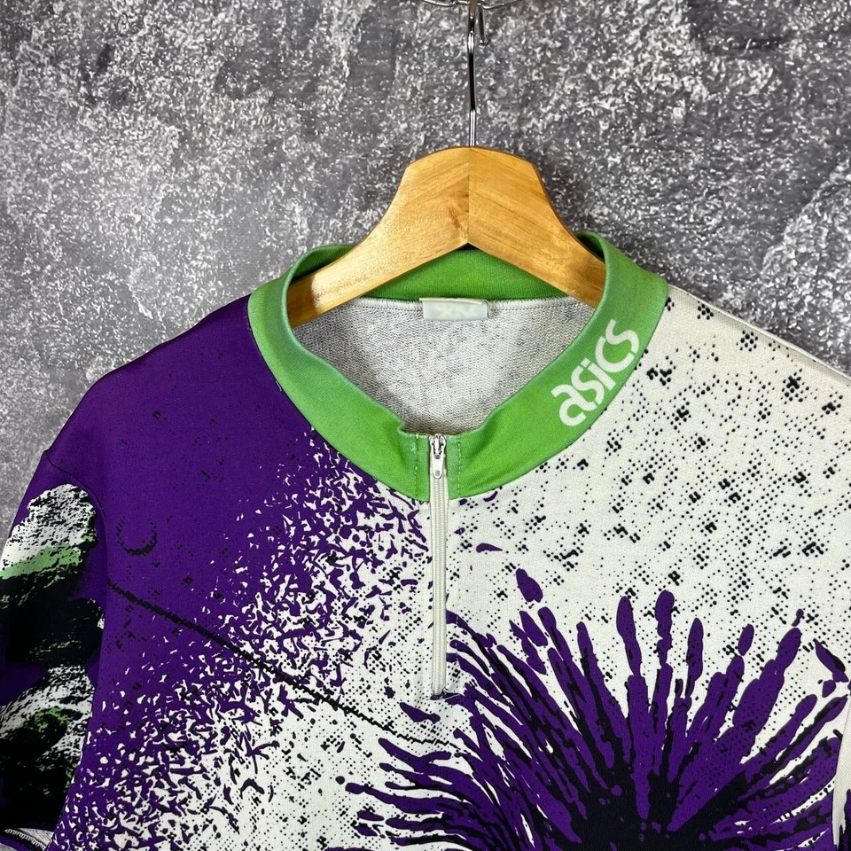 Jersey Asics Ciclismo Sobreimpresión Vintage Multicolor Talla XXL Foto 2 de 4
