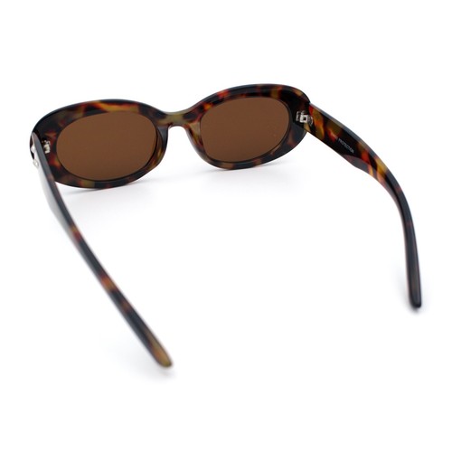 Mod modische runde ovale edle abgeschrägte Kunststoff-Sonnenbrille für Damen - Bild 9 von 33