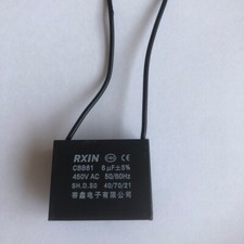 450V 6UF CBB61 Ceiling Fan Motor Running Capacitor 2 Wire 50/60 Hz
