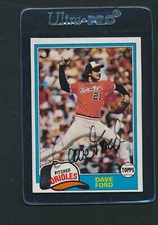 1981 Topps #706 Dave Ford Orioles Signed Auto *11844