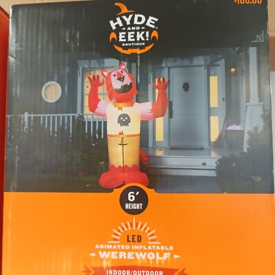 hyde and eek boutique Led Animated Inflatable Werewolf 