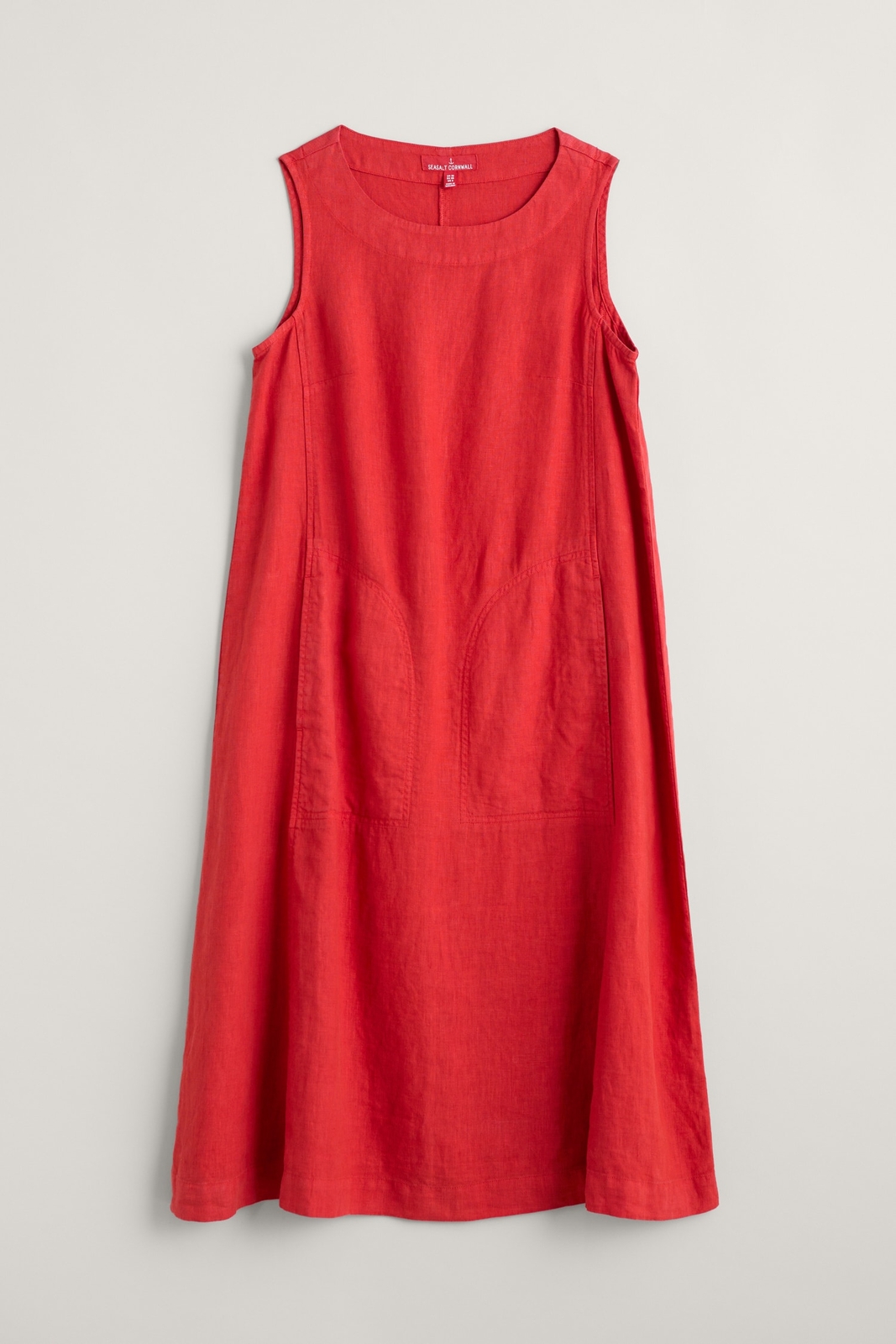 Seasalt Women's Dress red Cresting Waves Sleeveless Linen Dress Petite Tom eBay