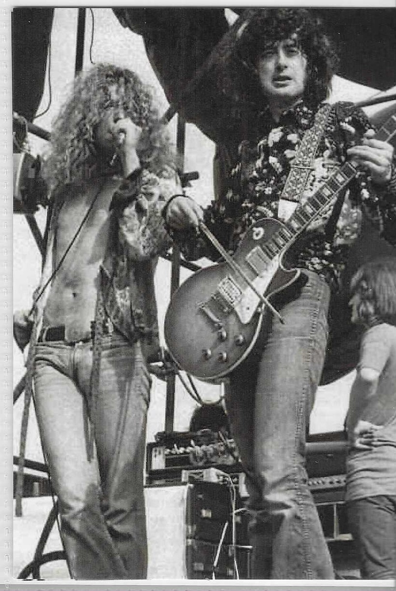 洋楽 jimmy page & robert plant led zeppelin Robert Plant and Jimmy Page of Led Zeppelin #SF2036 Re-Print