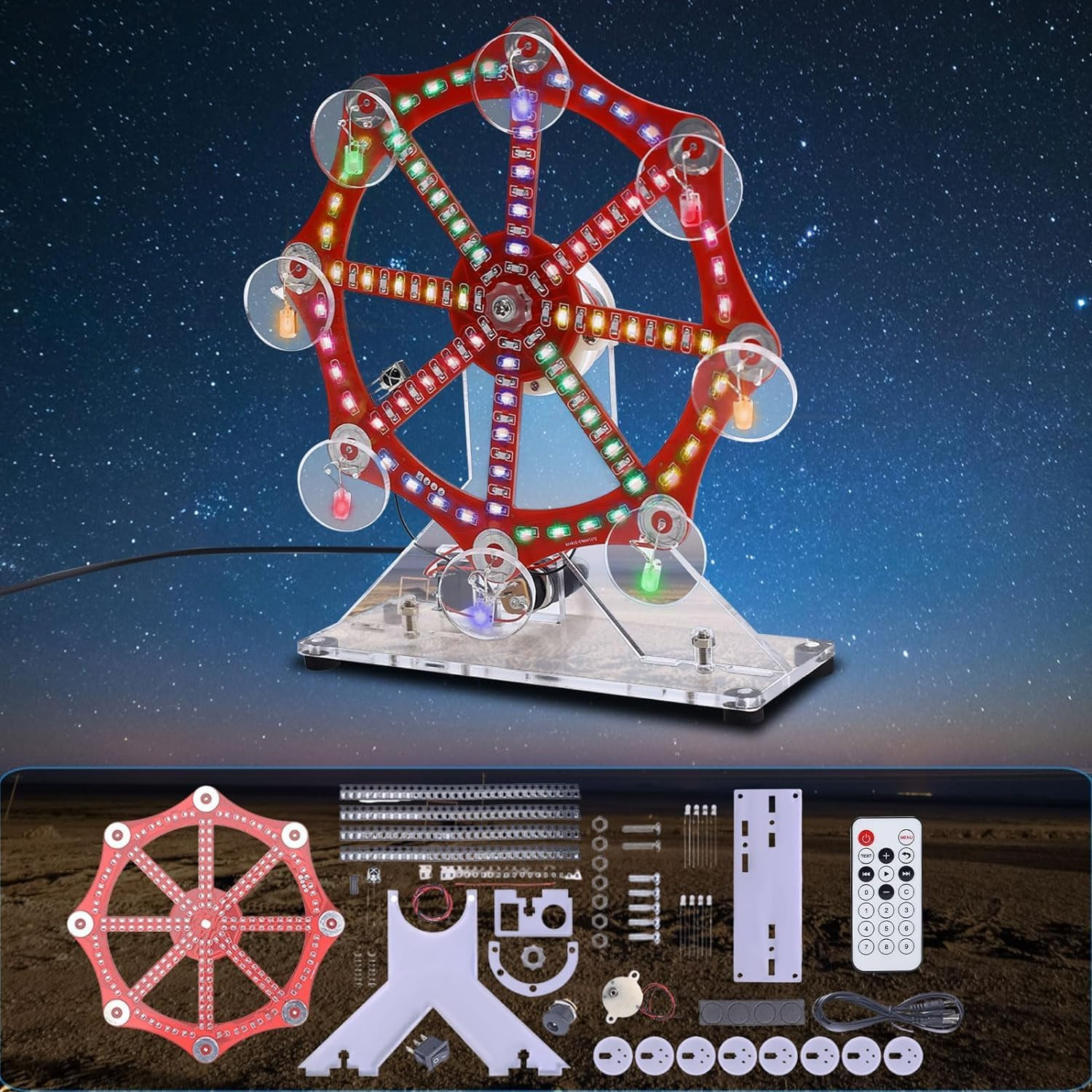 Kit Saldatura Ruota Panoramica LED DIY | Elettronica Creativa per Maker