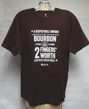 KNOB CREEK Bourbon BOOKER NOE 2 Fingers' Worth Brown SS T-shirt Cotton SZ L NEW