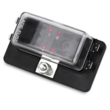 4 Way Blade Fuse Box Standard Circuit Fuse Holder Box Block Dc 12 32v with Water