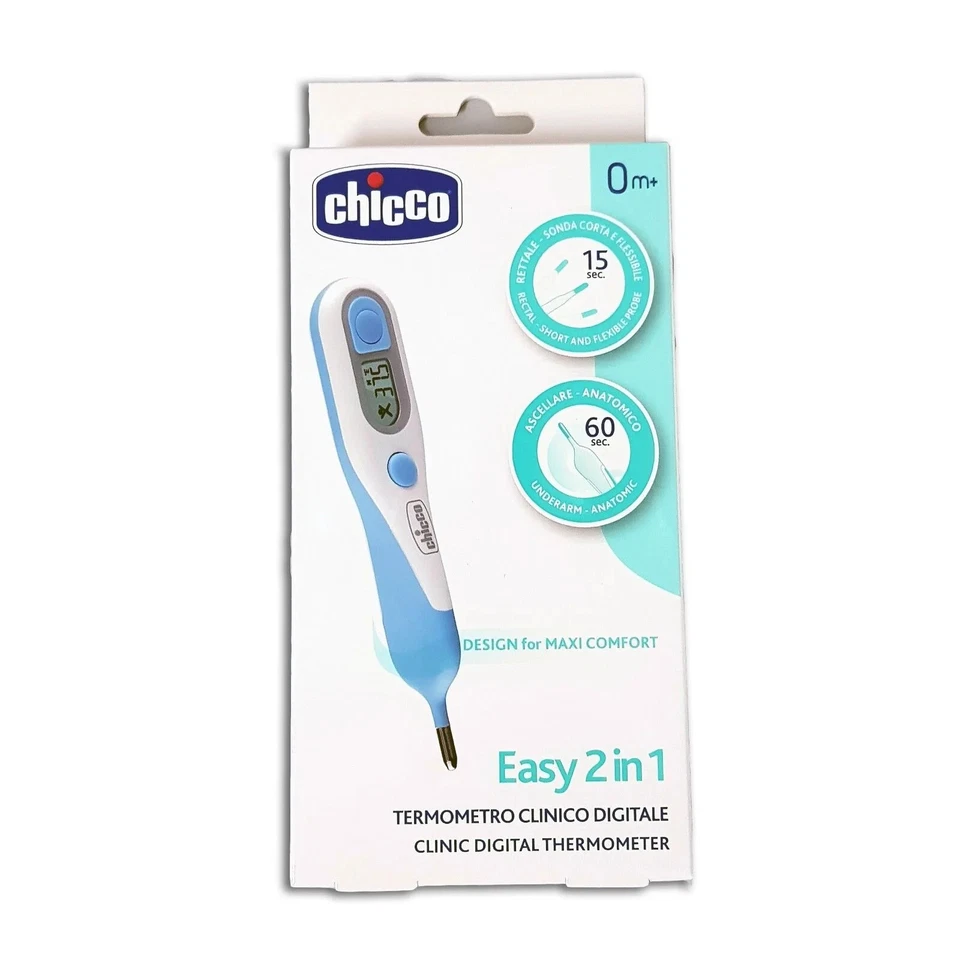 CHICCO Thermomètre Clinique Numérique Easy 2 en 1 Rectal et Aisselle 0m+ - Photo 1/1