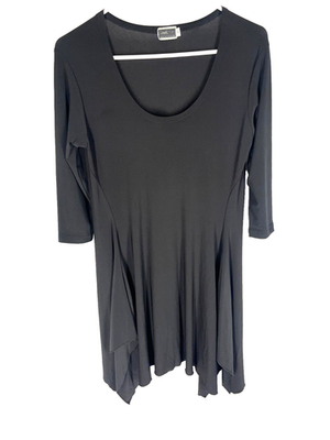 #ad SYMPLI Top Size 10 Black Asymmetric Stretch Career Ethical Minimalist Office $13.29