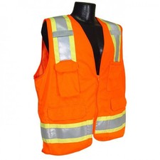 Radians SV6O3X Class 2 Two Tone Surveyor Safety Vest Hi Viz Orange 3XL