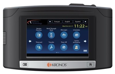 Kronos InTouch 9100 Time Clock Punch Touchscreen Panel Fingerprint (8609100-008)