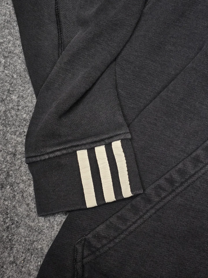 Adidas Hoodie Mens 2XL Trefoil Spell Out Three Stripes Pullover Large Fit Athlet - Image 3 of 4