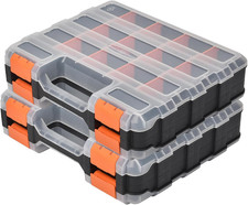 Small Parts Organizer 34-Compartment Hardware Storage Case with Removable Divide