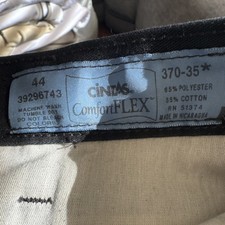 Cintas ComfortFlex Black Pants Size 44 65 Polyester 35 Cotton 370-35