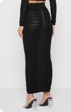 Maniere de Voir black knit tube skirt size M
