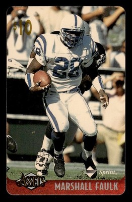1996 Classic Assets - Phone Cards $10 Marshall Faulk #4