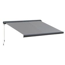 3.5 x 3m LED Light Full Cassette Case Electric Awning for Home Sun Shade