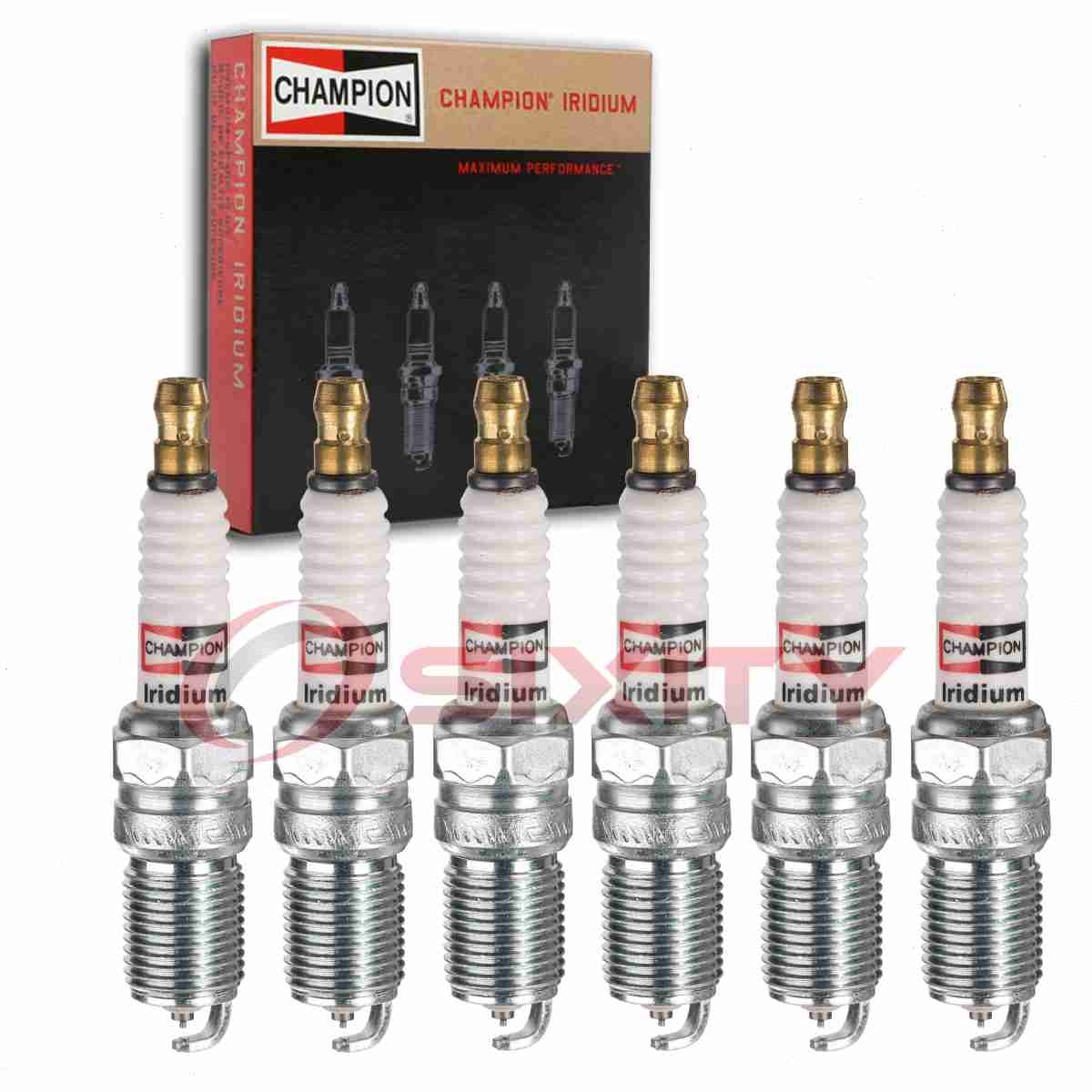 6 pc Champion Iridium Spark Plugs for 1988-1993 Mercedes-Benz 300TE 3.0L L6 jh