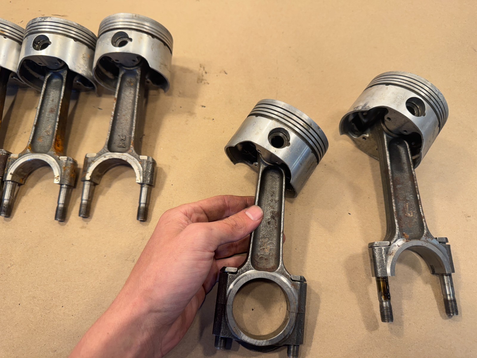 Ferrari 308 Pistons and Con Rods Damaged OEM PN 109738 119451
