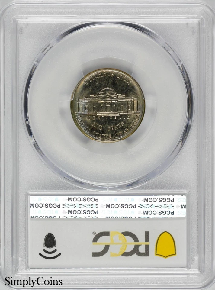 1986-P Jefferson Nickel PCGS MS65 Rainbow Toned 🌈 Toning TrueView - Image 3 of 3