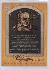 2012 Panini Cooperstown Bronze History 579/599 Branch Rickey #72 HOF 0d69