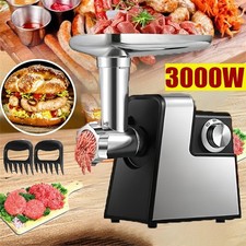 Electric Meat Grinder Heavy Duty Commercial Sausage Maker Mincer Stuffer 3000W