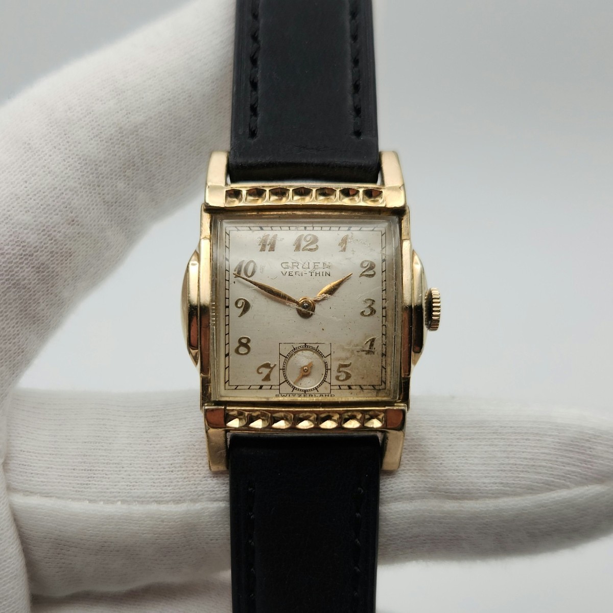 Gruen Veri-Thin Men's Vintage Art-Deco 10K Gold Filled Bezel
