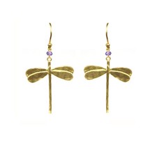 Dragonfly Amethyst Earrings