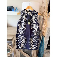 Tuckernuck Indigo Reflection Knit Jacquard Marie Dress Womens Navy Blue S