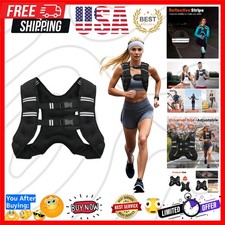 Weighted Vest, 6lb/8lb/10lb/12lb/16lb/20lb/25lb/30lb Weight Vest for Men Wome...