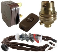 B22 Brass Lamp Repair and Service Kit - Compliant with UK Wiring Regulations