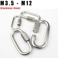 M3.5 - M12 Stainless Steel Quick Repair Link Chain Screw Lock Fastener Rope Hook