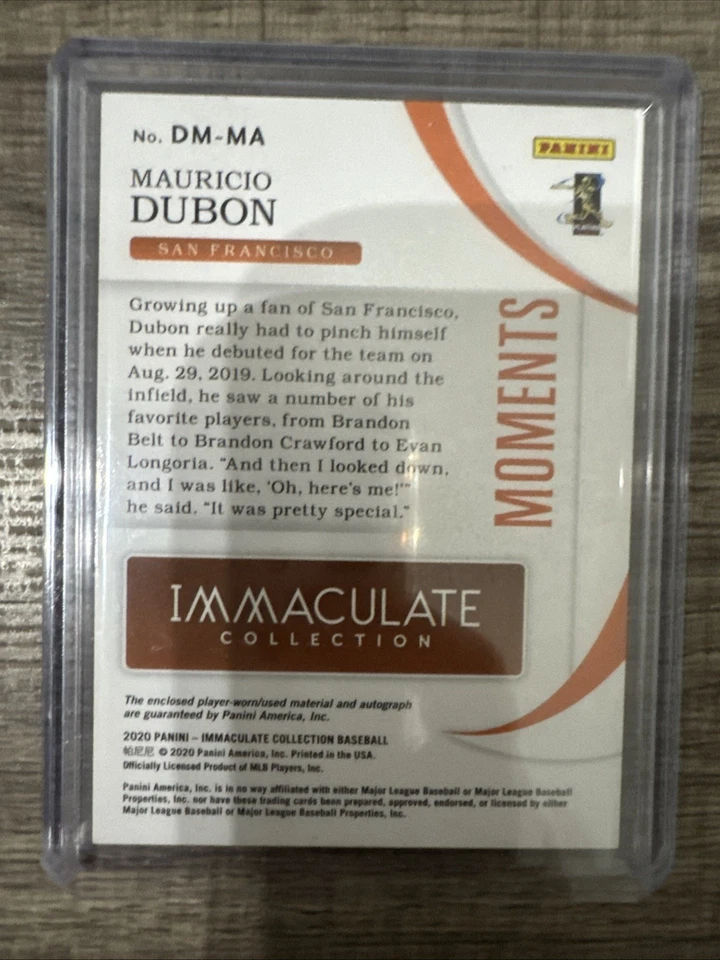 2020 Panini Immaculate Tan Leather 19/99 Mauricio Dubon #DM-MA Rookie Auto RC - Image 2 of 2