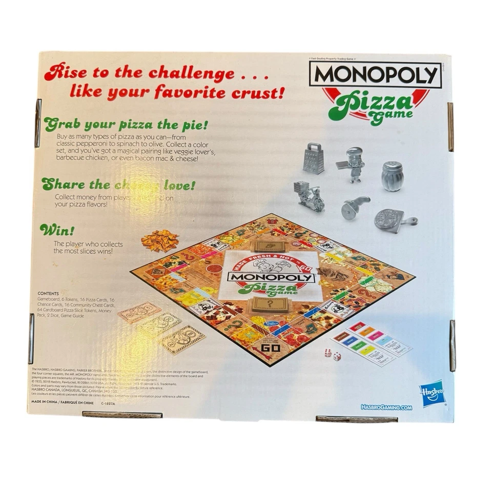 Hasbro Monopoly Pizza Game Edition Complete 2018 Rare Game Family - Image 2 of 4
