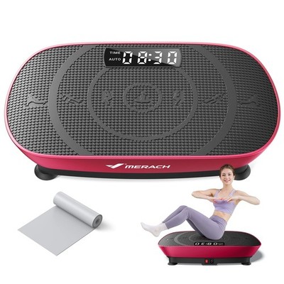 MERACH Vibration Plate Exercise Machine, Whole Body Workout Equipment for Red