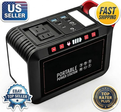 #ad 148Wh Solar Generator with Solar Panel Included Portable Power Station 200W with $69.99