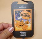PEANUTS SNOOPY Pumpkin Soft Plush Happy Halloween Blanket Throw HALLMARK NEW — photo 5