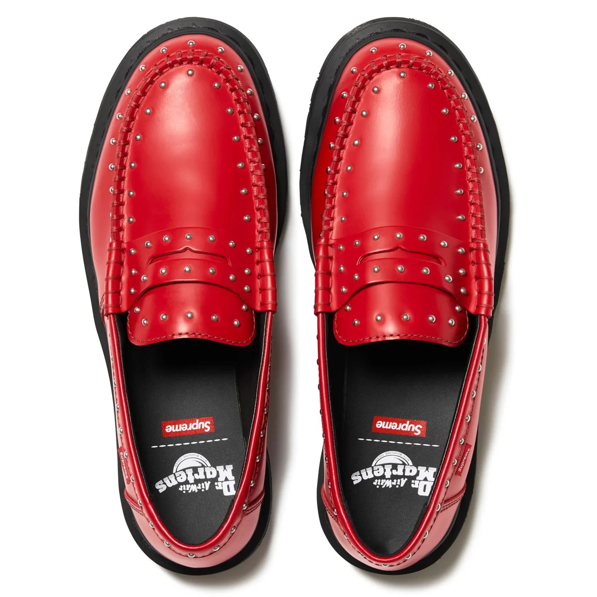 Supreme x Dr.Martens Studded Penton Loafer Red 25SS Week 13 Unisex