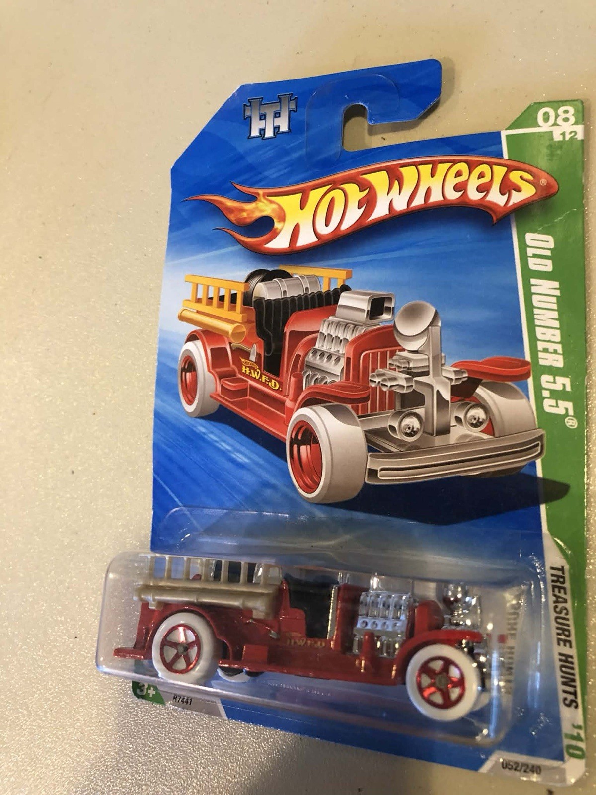 Hot Wheels Super Treasure Hunt Old Number 5.5 STH 2010 Real Riders Fire Truck