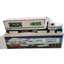 Hess 18 Wheeler and Racer Toy Semi-Truck with Lights 1992 Vtg New old Stock